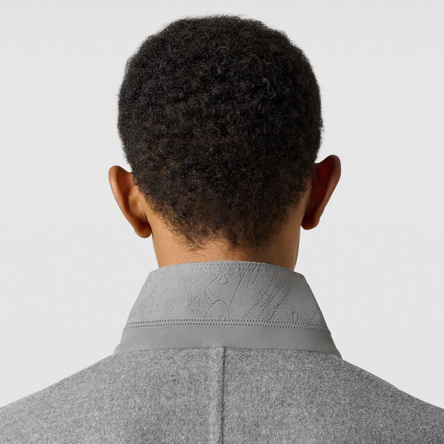 Double Face Coat, GREY/ INTERNAL GIANT SCRITTO, hi-res 6
