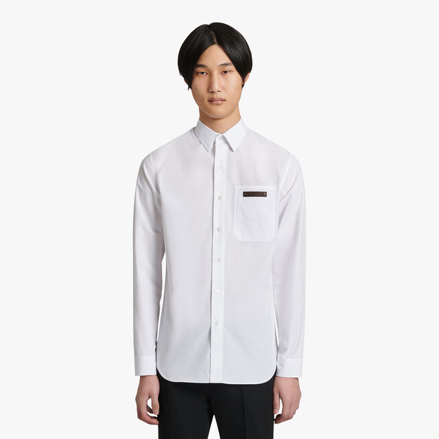 Alessandro Shirt With Leather Detail, BLANC OPTIQUE, hi-res 2