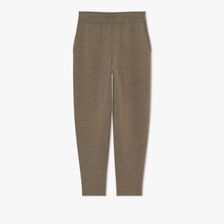 Wool Double Face Scritto Trousers, MILKY BROWN, hi-res