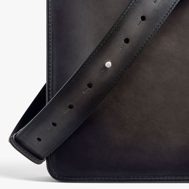 Un Jour Scritto Leather Briefcase, NERO GRIGIO, hi-res 7