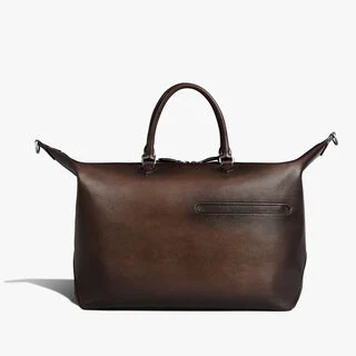 Toujours Soft Zipped Bag Leather Travel Bag, SOFT BROWN, hi-res