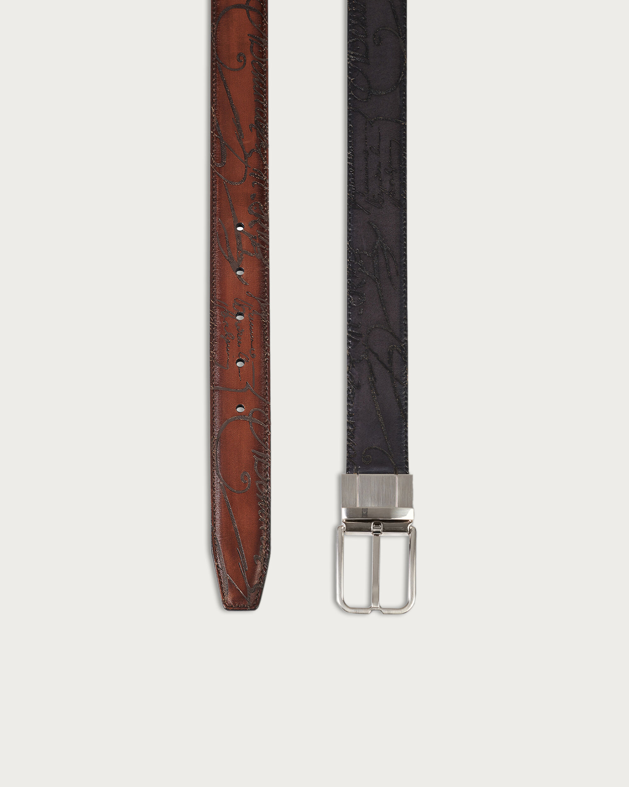 ベルルティ　berluti ベルト　リバーシブル Berluti】ベルルッティ『B ボリュート リバーシブル レザーベルト
