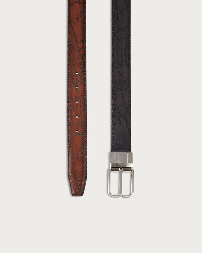 Essence Reversible Belt, Nero & Tobacco Bis, hi-res