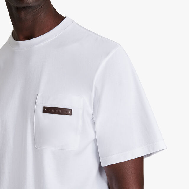 Leather Tag T-Shirt, BLANC OPTIQUE, hi-res 5