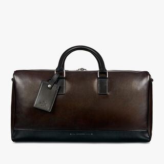 Aventure Medium Leather Travel Bag, ICE BLACK, hi-res