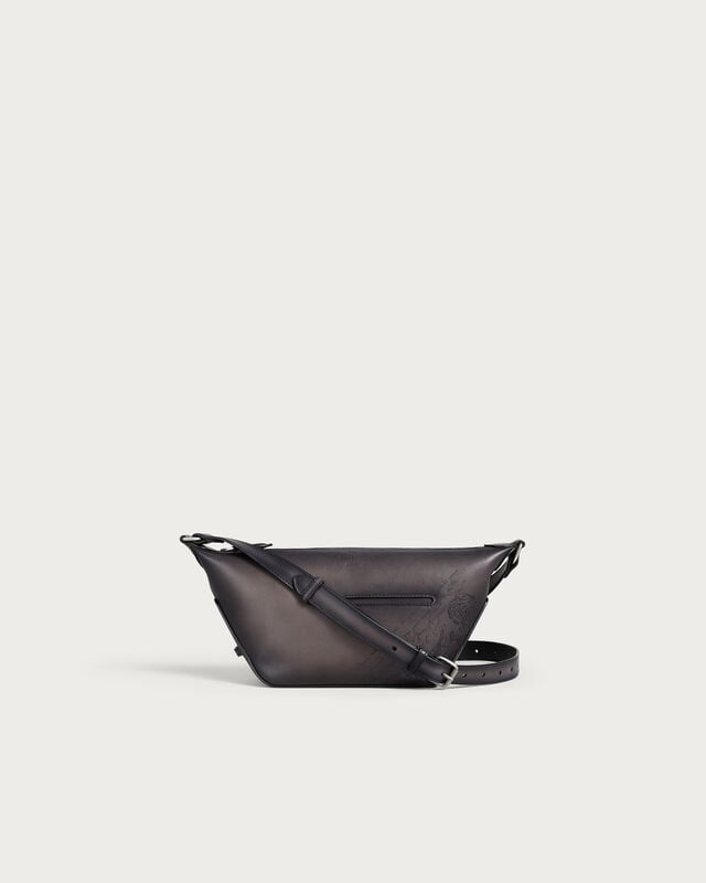 Toujours Soft Zipped Hobo XS Messenger, Charcoal, hi-res