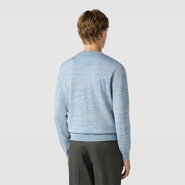 Scritto Wool Crewneck, PALE BLUE, hi-res 3