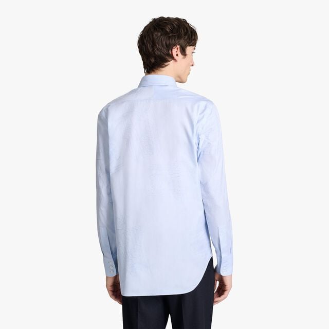 Chemise À Col Boutonné En Coton Scritto, SKY BLUE, hi-res 3