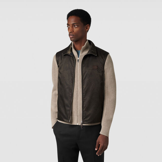 Scritto Nylon Padded Gilet, EARTH BROWN, hi-res 2