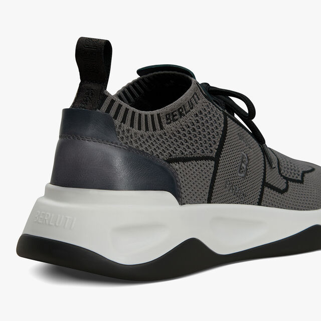 Shadow Knit And Leather Sneaker, GREY, hi-res 5