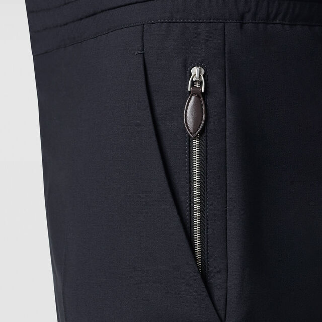 Stretch Wool Jogpants, MARINE, hi-res 5