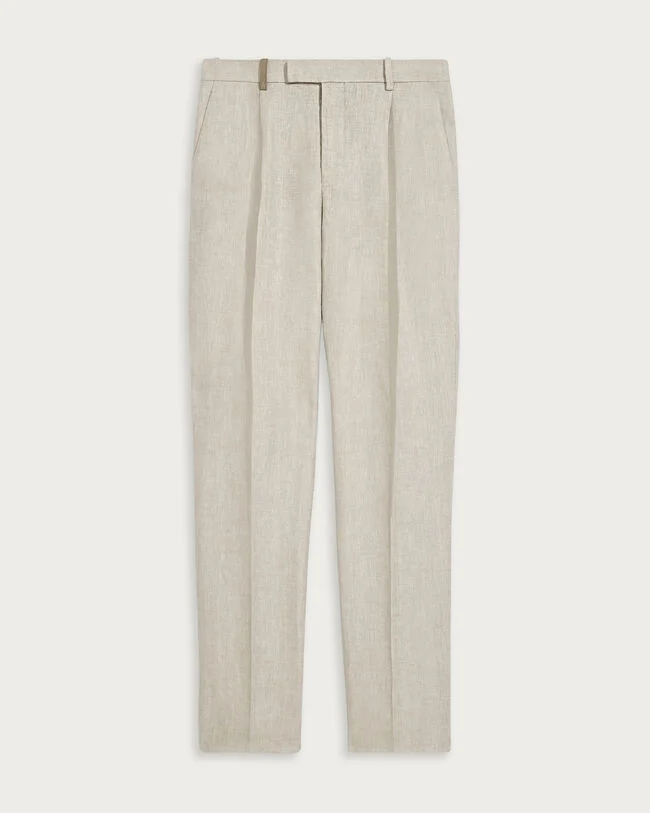 Marcello Trousers with Leather Detail, Shades Of Beige, hi-res