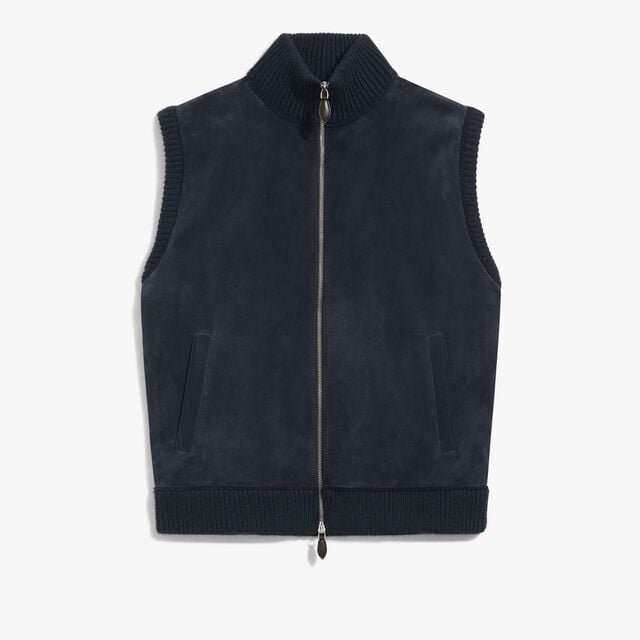 Suede & Cashmere Bodywarmer, ANTHRACITE MELANGE, hi-res 1
