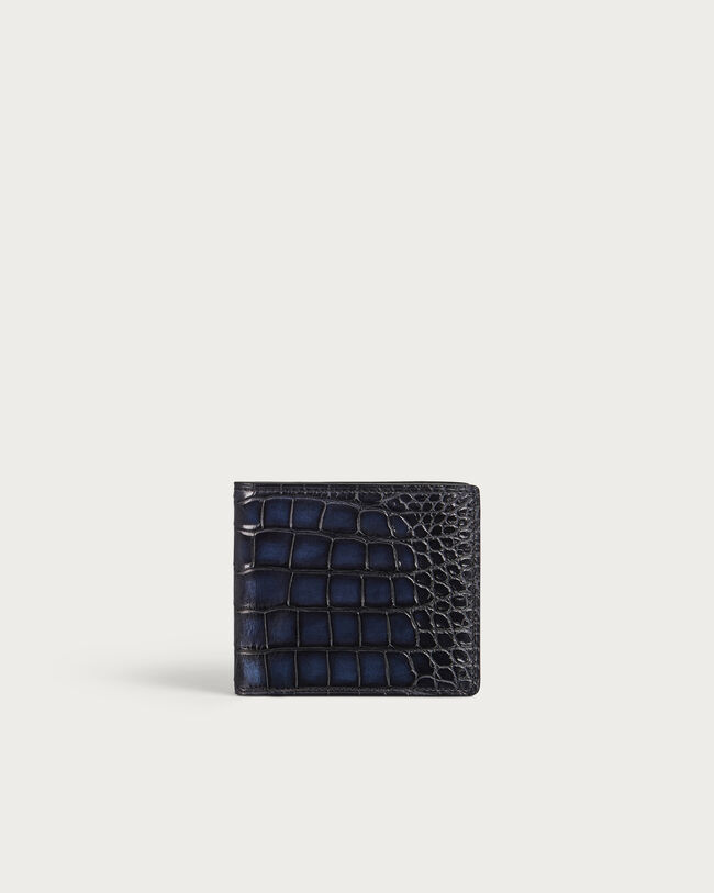 Makore Flap Compact Wallet, Nero Blu, hi-res