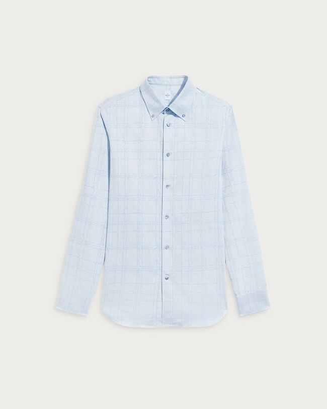 Chemise Alessandro Motif Scritto, Light Blue Scritto Check, hi-res