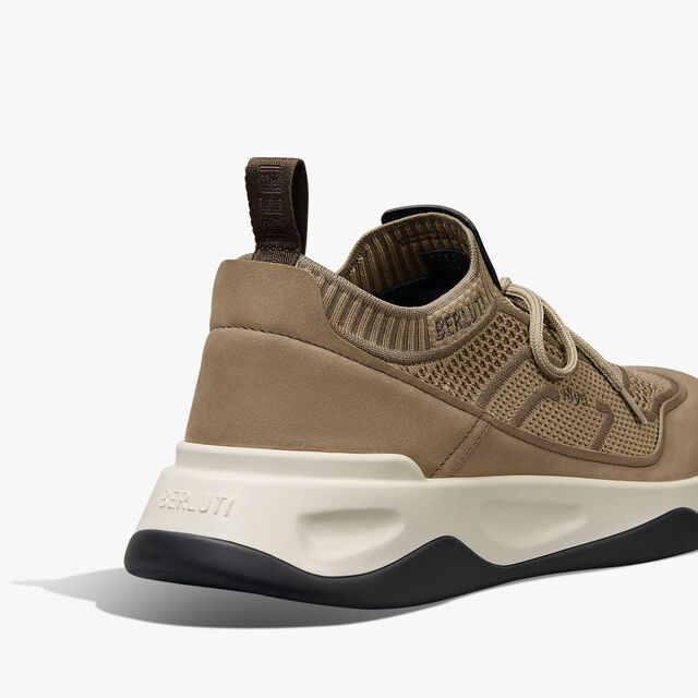 Shadow Knit, Nubuck Calf And Lagoon Calf Sneaker, BEIGE, hi-res 3