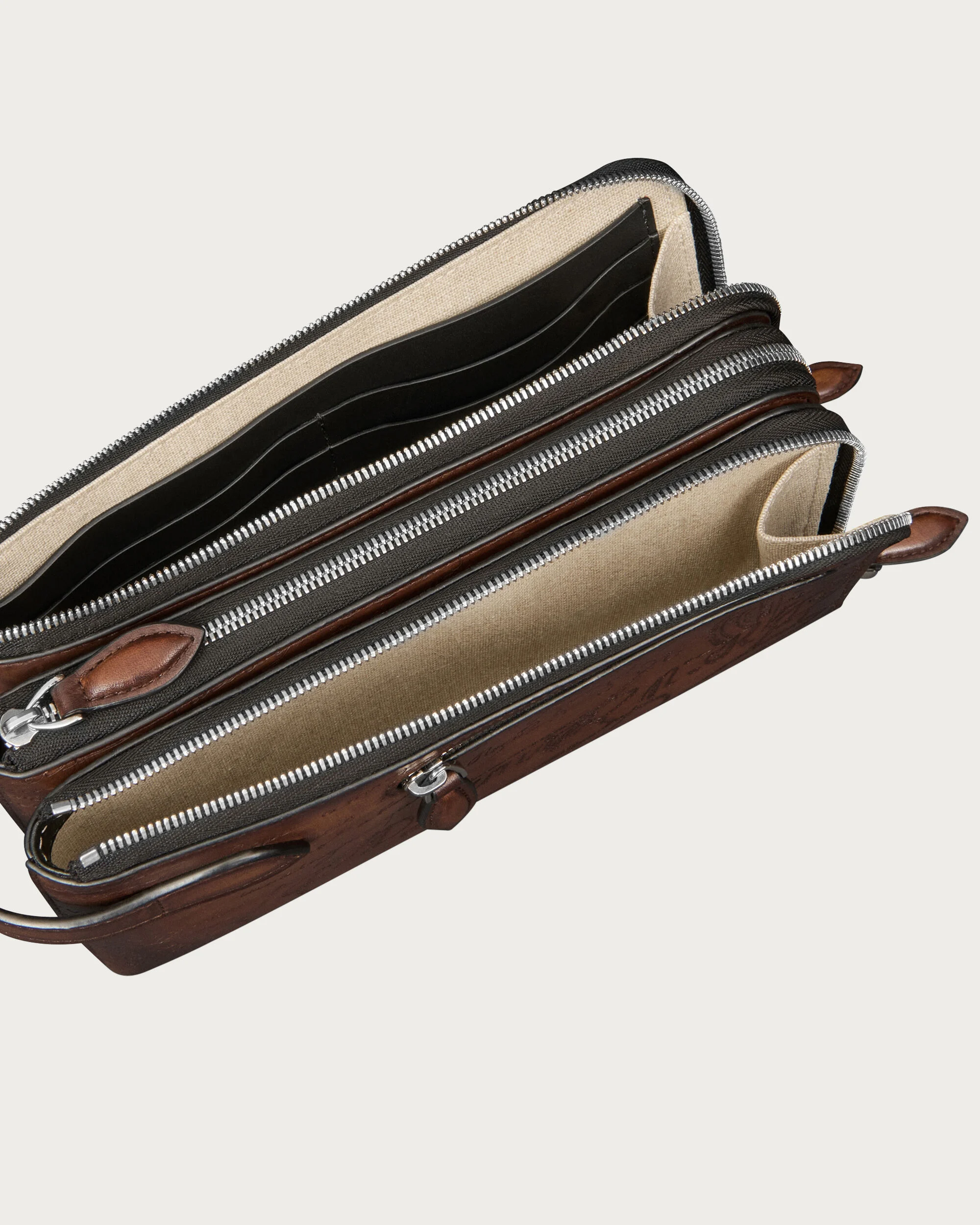 Tiriwa Zipped Pouch, Cacao Intenso, hi-res