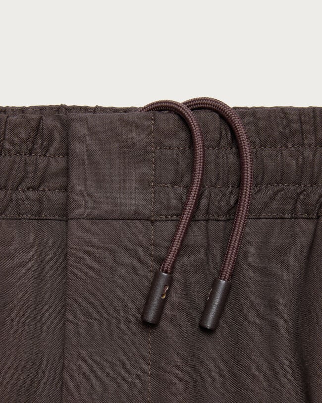 Fast Track Jogpants with Leather Zip-puller, Earth Brown, hi-res