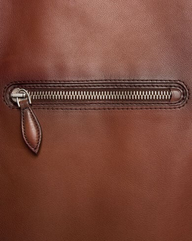 Leather Patina Un Jour Blouson, Cacao Intenso, hi-res