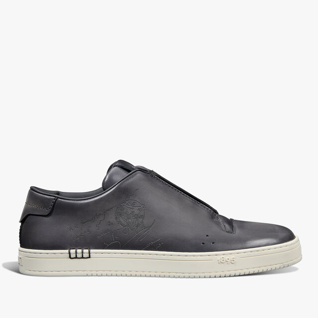 Playtime Scritto Venezia Calf Leather Sneaker Slip On, LIGHT ALUMINIO, hi-res 1