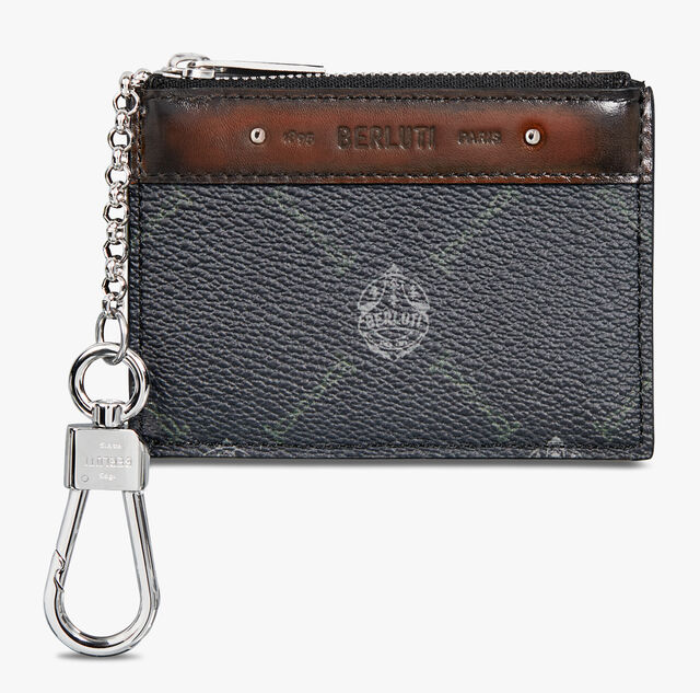 Hop Canvas and Leather Key Coin Purse, BLACK + TDM INTENSO, hi-res 1