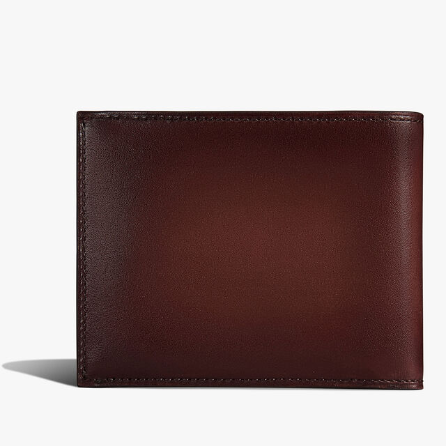 Makore Leather Compact Wallet, LEGNO BRUCIATO, hi-res 2