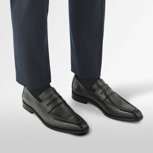 Mocassin Andy Démesure Neo Flex En Cuir De Veau Venezia Softy, NERO VERDE, hi-res 7