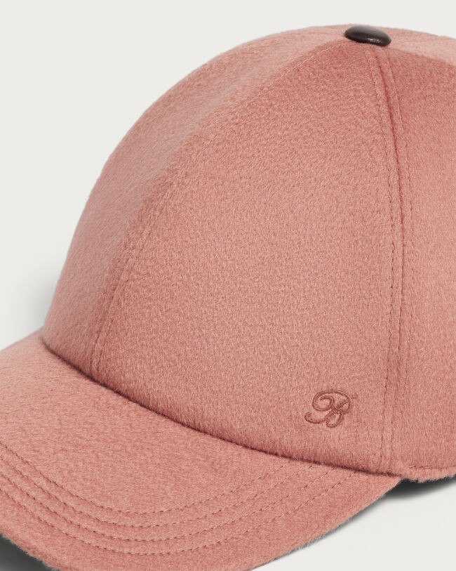 B-Thabor Embroidery  Cap with Leather Visor, Vintage Rose, hi-res