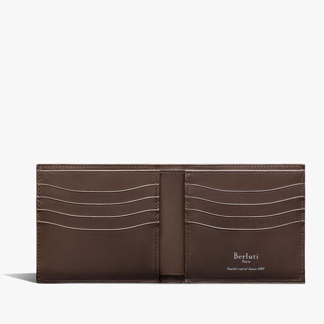Makore Scritto Leather Compact Wallet, SAINT EMILION, hi-res 3
