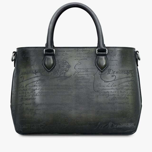 Toujours XS Scritto Leather Tote Bag, ELEPHANT GREY, hi-res 3
