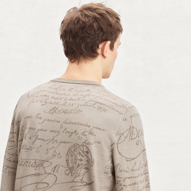 Scritto Wool & Cashmere Crewneck, WOOLLY BEIGE, hi-res 3