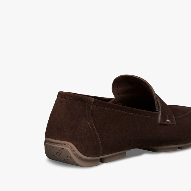 Lorenzo Drive Camoscio Leather Loafer, PEPPER, hi-res 5