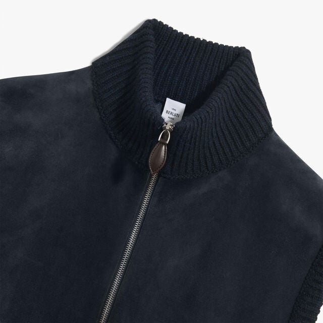 Suede & Cashmere Bodywarmer, ANTHRACITE MELANGE, hi-res 6