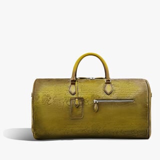 Jour Off GM Scritto Leather Travel Bag, JUNGLE GREEN, hi-res