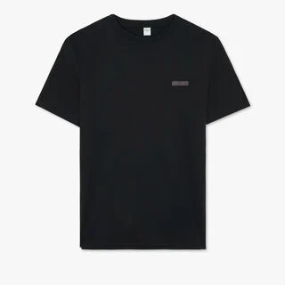 Leather Tab T-Shirt, NOIR, hi-res