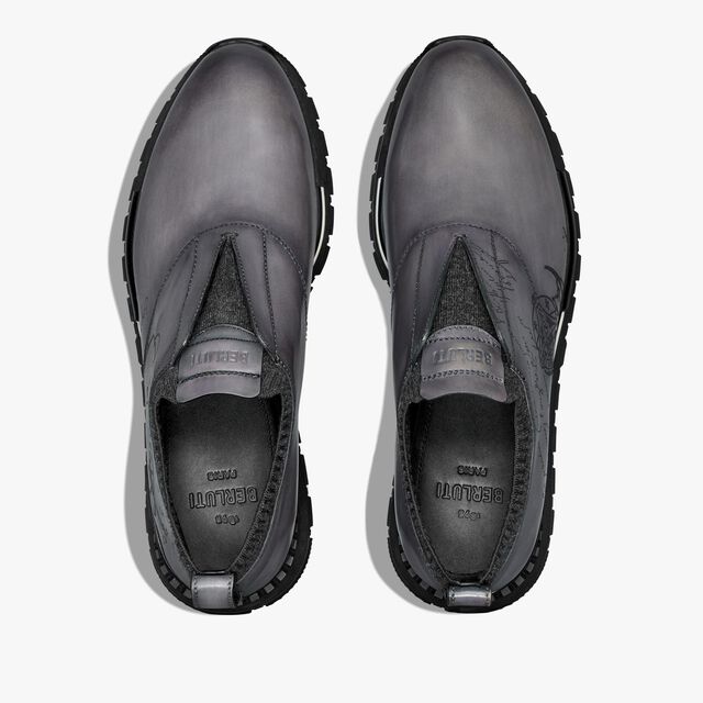 Fast Track Scritto Leather Sneaker, LIGHT ALUMINIO, hi-res 3