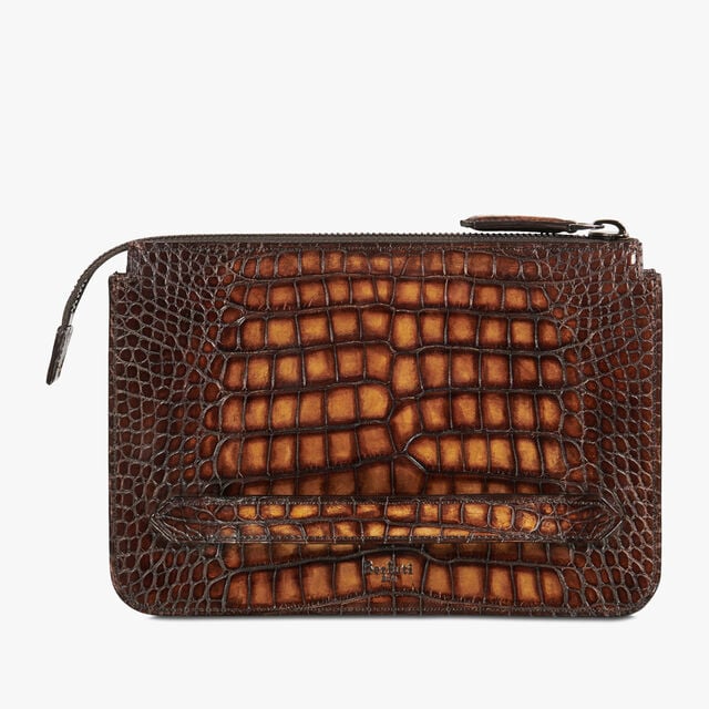 Portefeuille Tersio Tout-En-Un En Cuir D’Alligator, TOBACCO BIS, hi-res 1