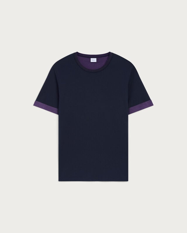 Bicolor Reversible T-Shirt, Navy & Purple, hi-res