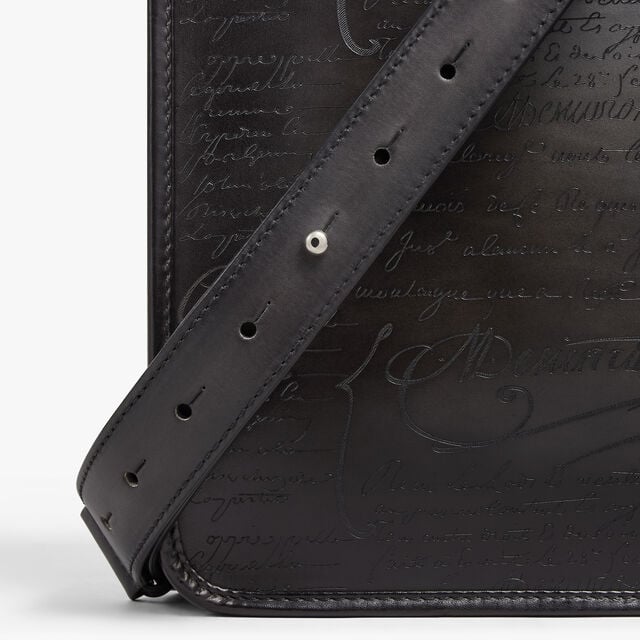 Un Jour Mini Scritto Leather Briefcase, NERO GRIGIO, hi-res 9