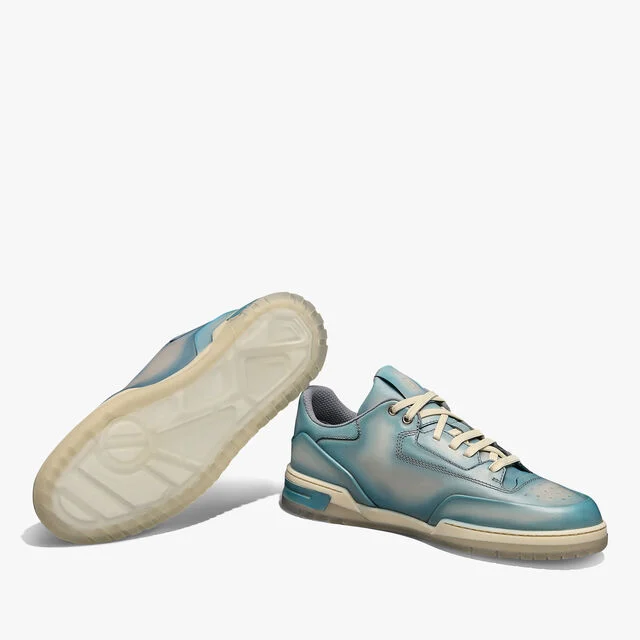 Playoff Scritto Leather Sneaker, STONE DENIM, hi-res 4