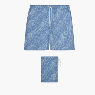 Marbeuf Scritto Swimshorts, CORNFLOWER BLUE SCRITTO, hi-res
