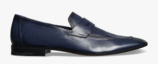 Lorenzo Kangaroo Leather Loafer, NAVY BLUE, hi-res
