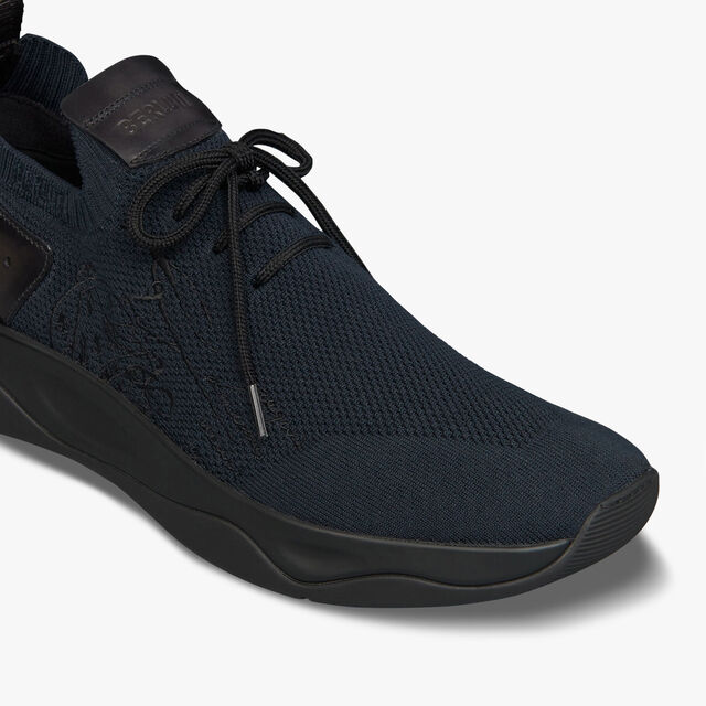 Shadow Knit And Leather Sneaker, NAVY, hi-res 6