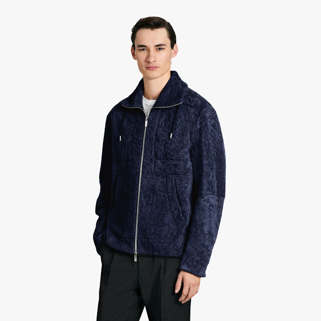 Light Shearling Jacket, COLD NIGHT BLUE, hi-res 2