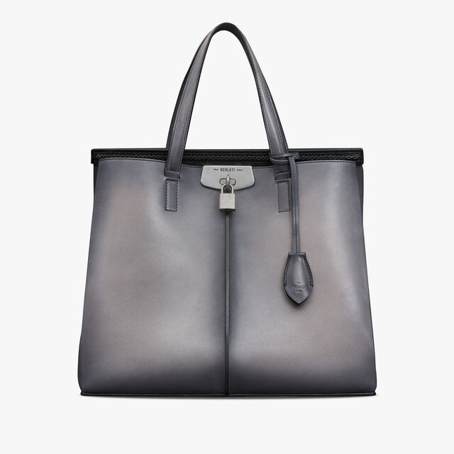 Luti 38 Leather Tote Bag, LIGHT ALUMINIO, hi-res 1