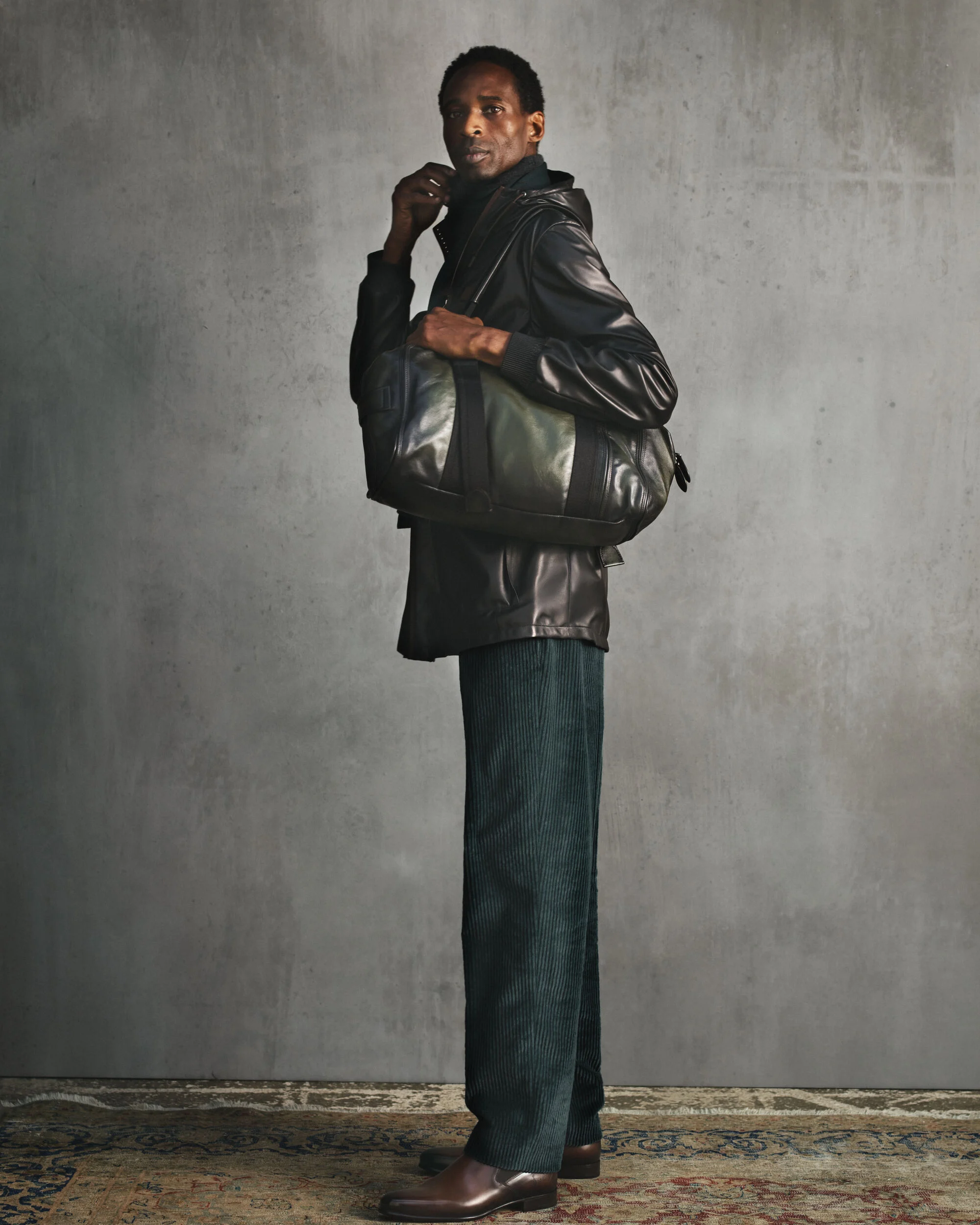 Ultralight Fly Leather Parka, Noir, hi-res