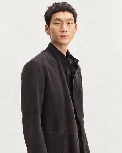 Patina皮革Foresti&egrave;re夹克, Warm Purple Grey, hi-res