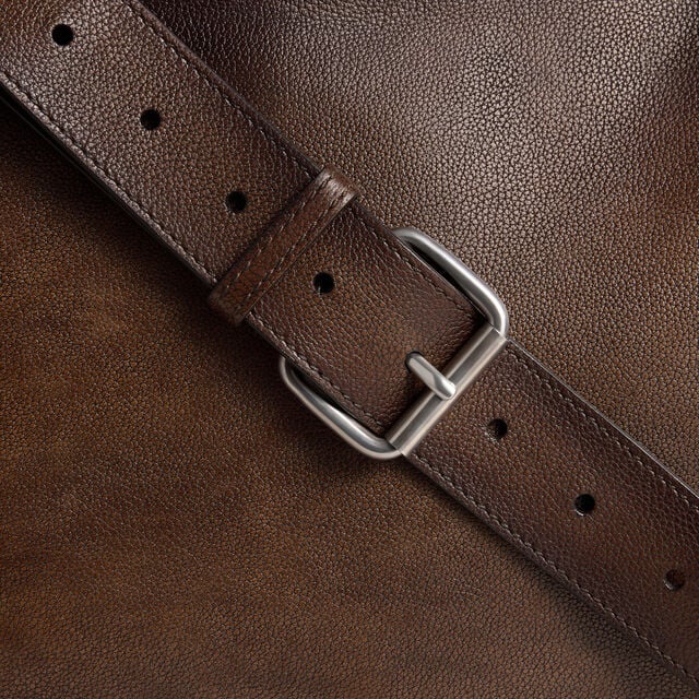 Périple Weekender Travel Bag In Leather, SOFT BROWN, hi-res 7