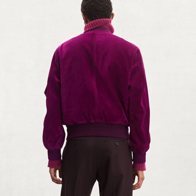 Suede Bomber, PURPLE FUSHIA, hi-res 3