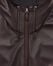 Ultralight Fly Leather Hooded Blouson, Chocolate Brown, Image 3
